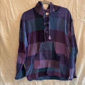 Striped Purple and Blue Hoodie